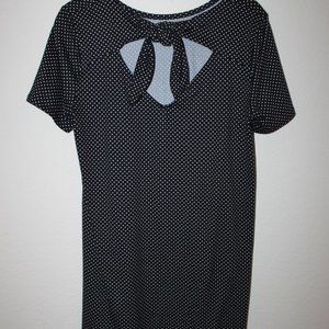Alya- Cute black with white polka dots, tie back